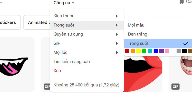 Tải phần miệng cho nhân vật