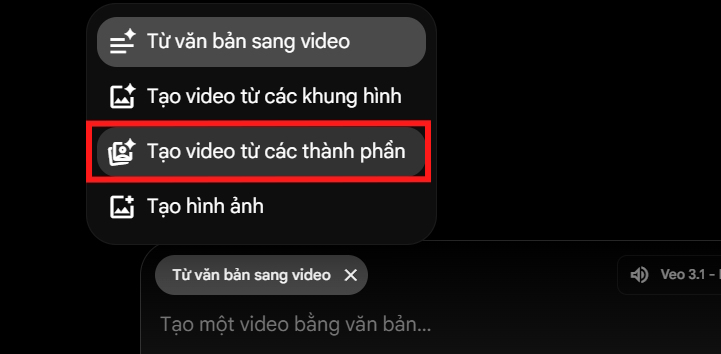 Tạo video từ các thành phần Google Flow