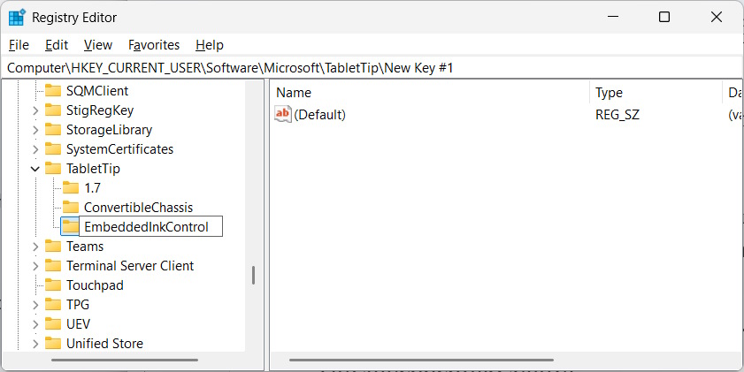 Tên mới cho khóa EmbeddedInkControl