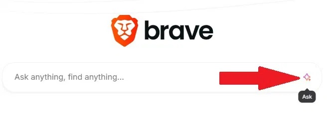 Nút Ask của Brave