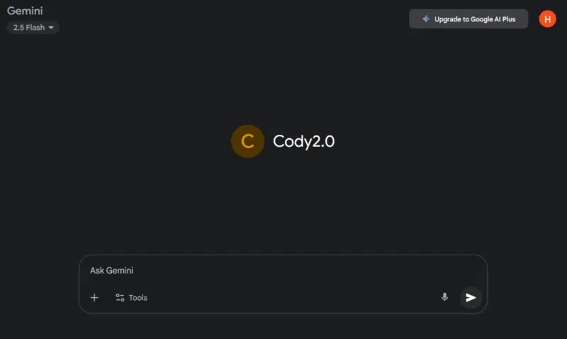 Giao diện Gemini Gem