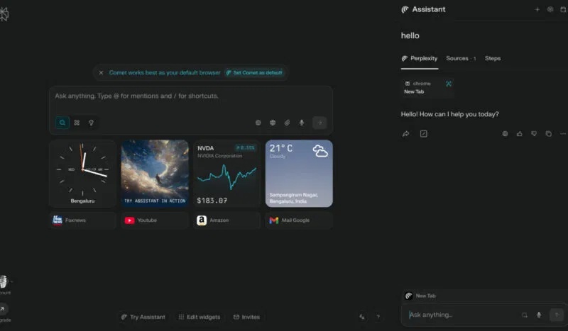 Cách trợ lý Comet hoạt động