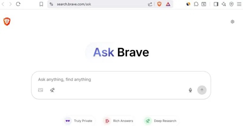 Tính năng Ask Brave AI trong Brave