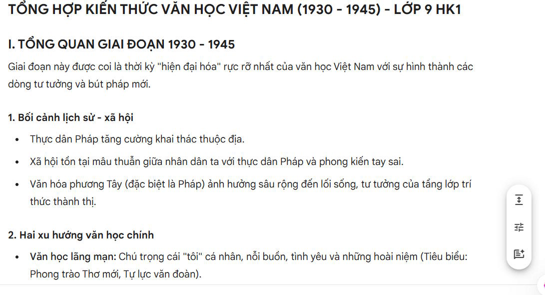 Kiến thức tổng hợp trên Gemini