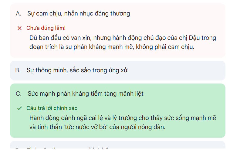 Ôn tập trắc nghiệm trên Gemini