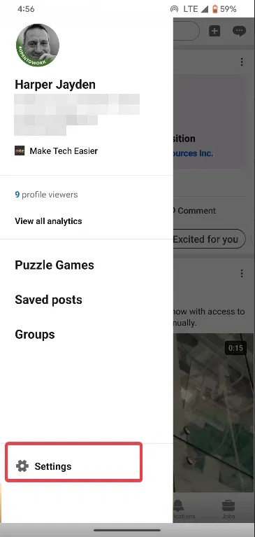 Cài đặt LinkedIn
