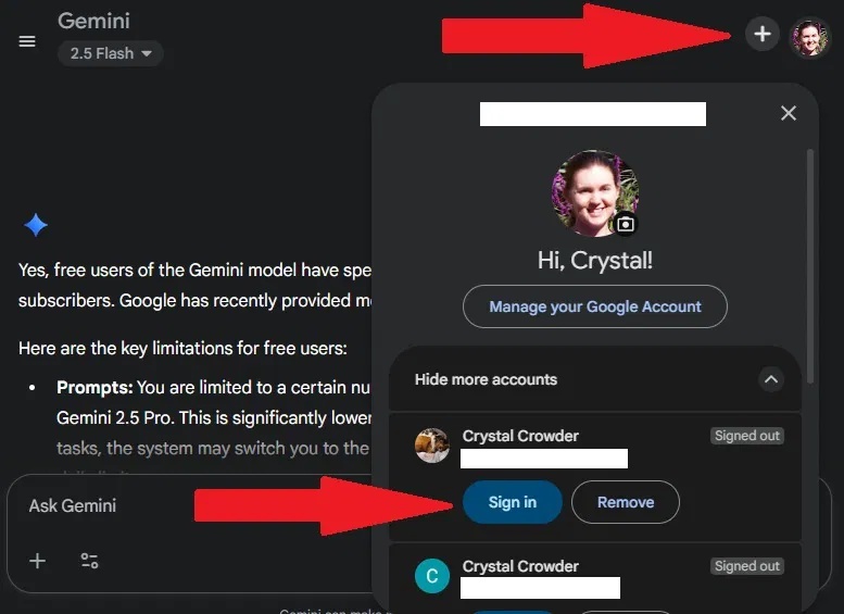 Chuyển đổi tài khoản Google