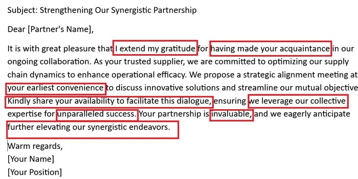 Một email doanh nghiệp dài dòng lấy cảm hứng từ ChatGPT