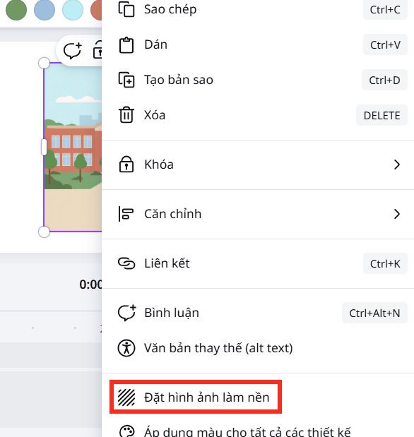 Đặt video làm nền trên Canva