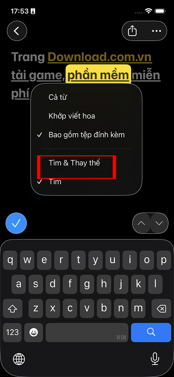 Tìm kiếm và thay thế 