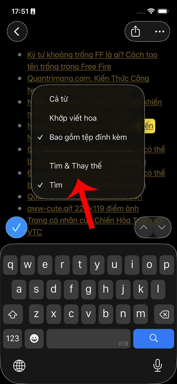 Tìm và thay thế từ