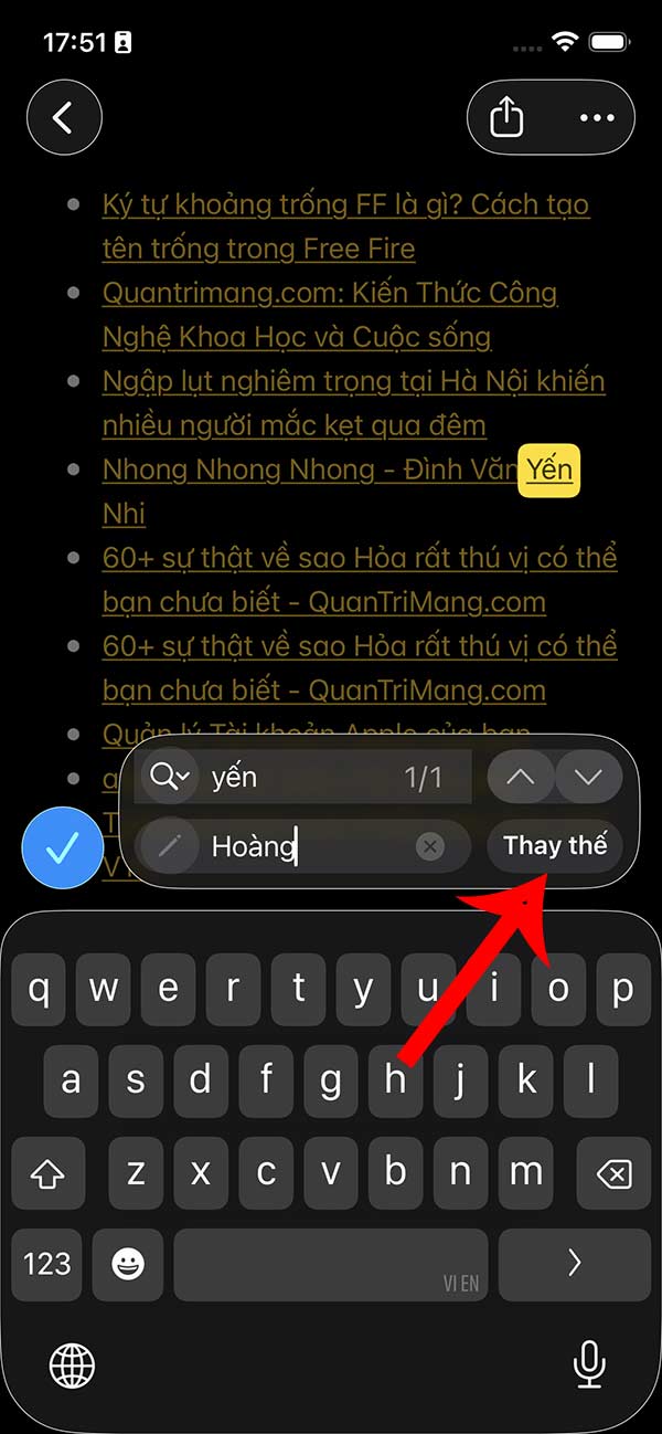 Tìm kiếm và thay thế