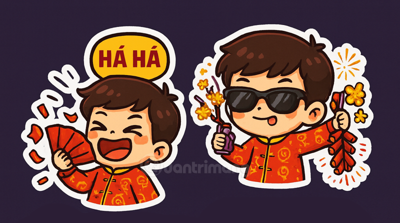 tạo sticker AI Tết