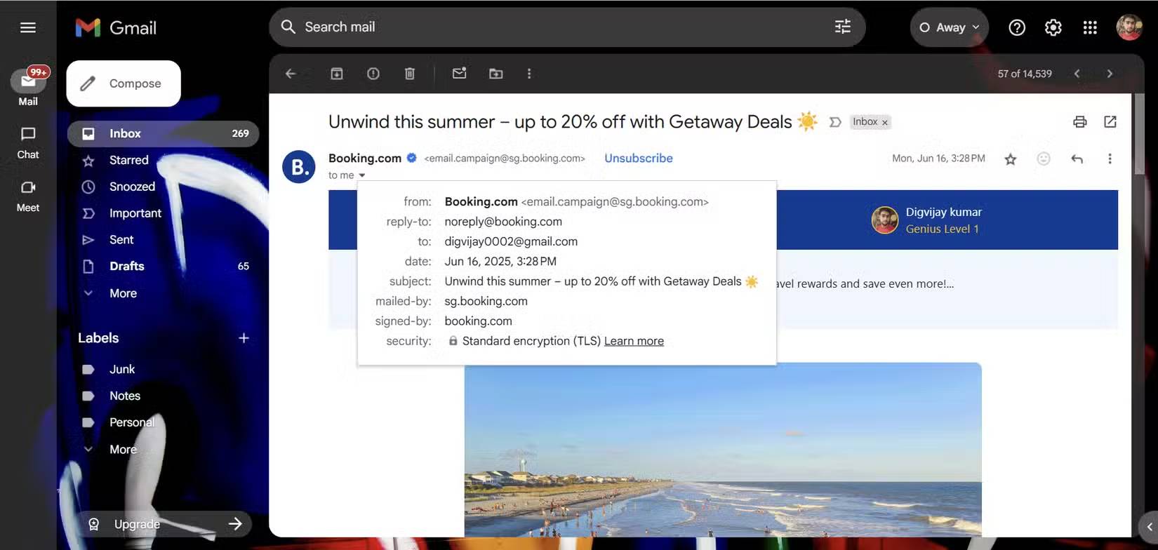 Gmail alias sử dụng dấu phân cách