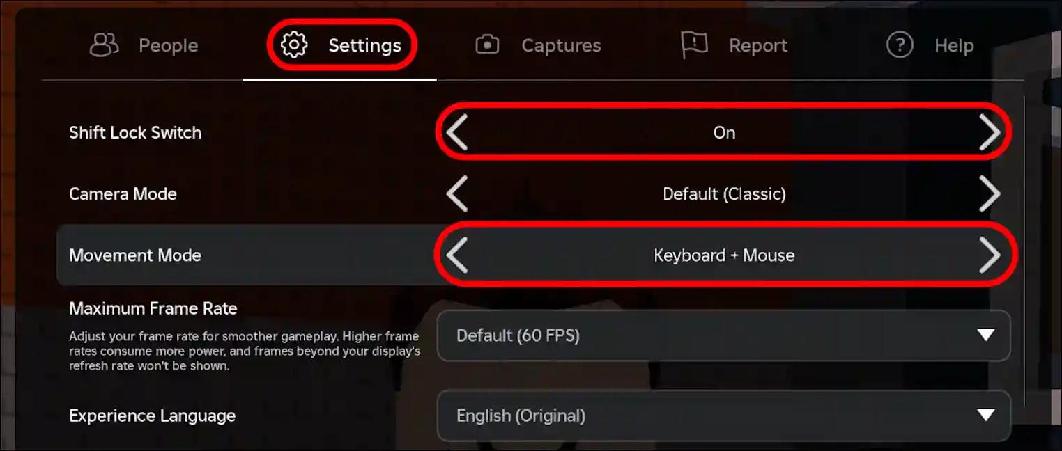 Bật Shift Lock trên Roblox trên PC, Mac, Chromebook