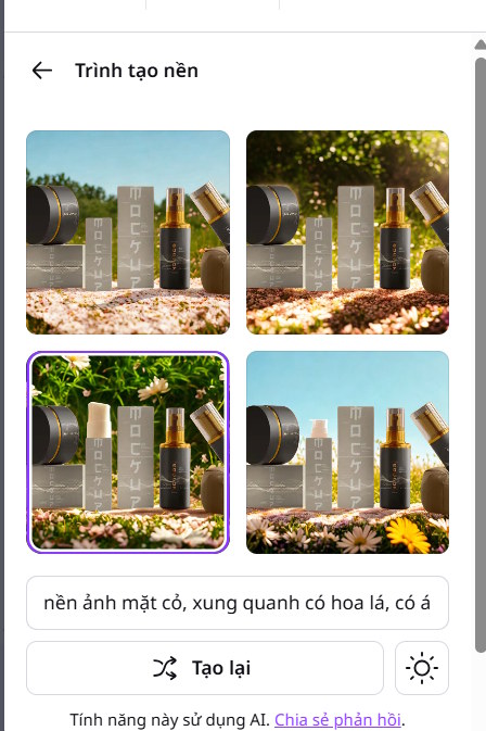 Nền ảnh AI trên Canva AI