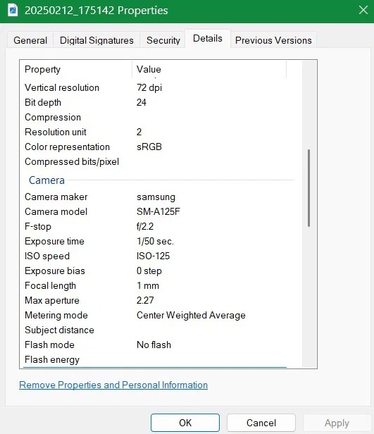 Dữ liệu EXIF ​​của ảnh có thể xem được trên Windows thông qua thao tác nhấp chuột phải đơn giản