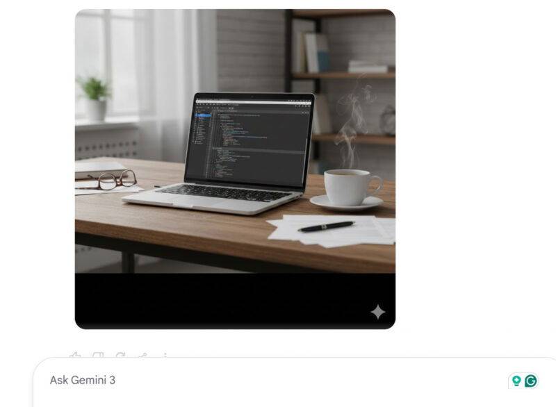 Thêm khoảng trống thừa dưới hình ảnh Gemini