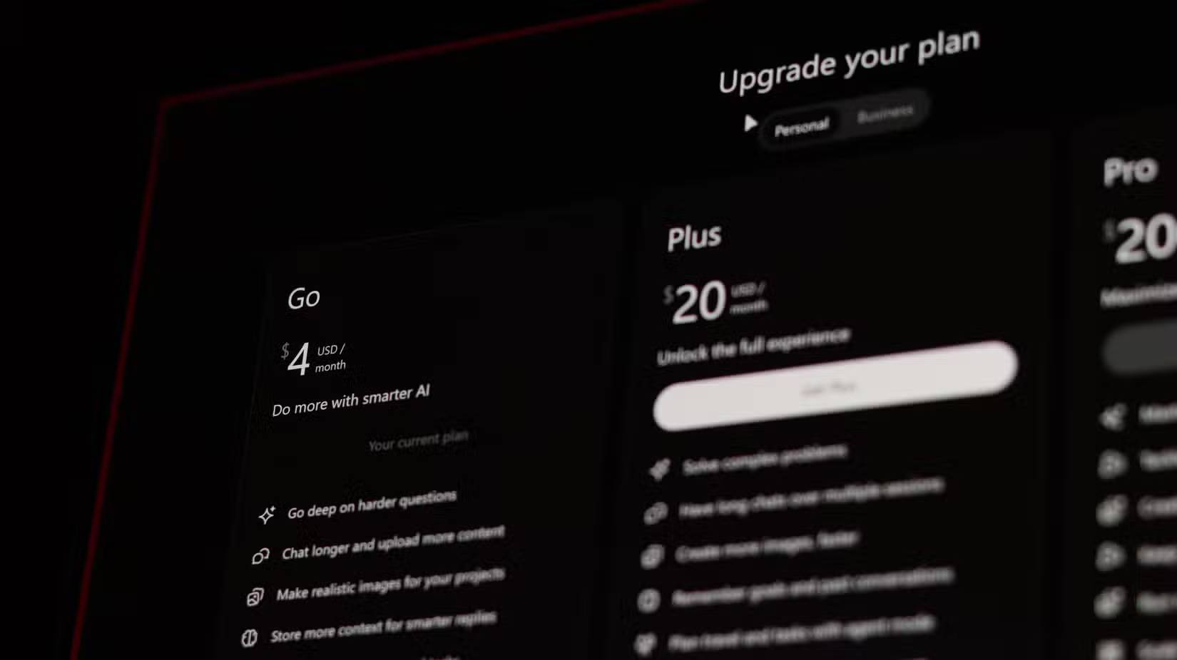 So sánh giá ChatGPT Go