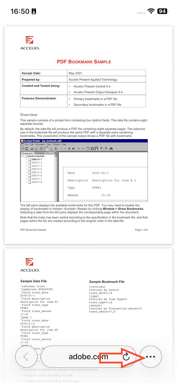 PDF trên Safari iPhone