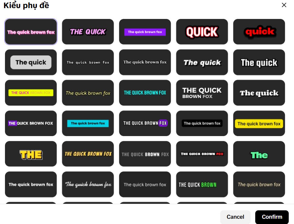 Hiện phụ đề video tạo trong Pippit