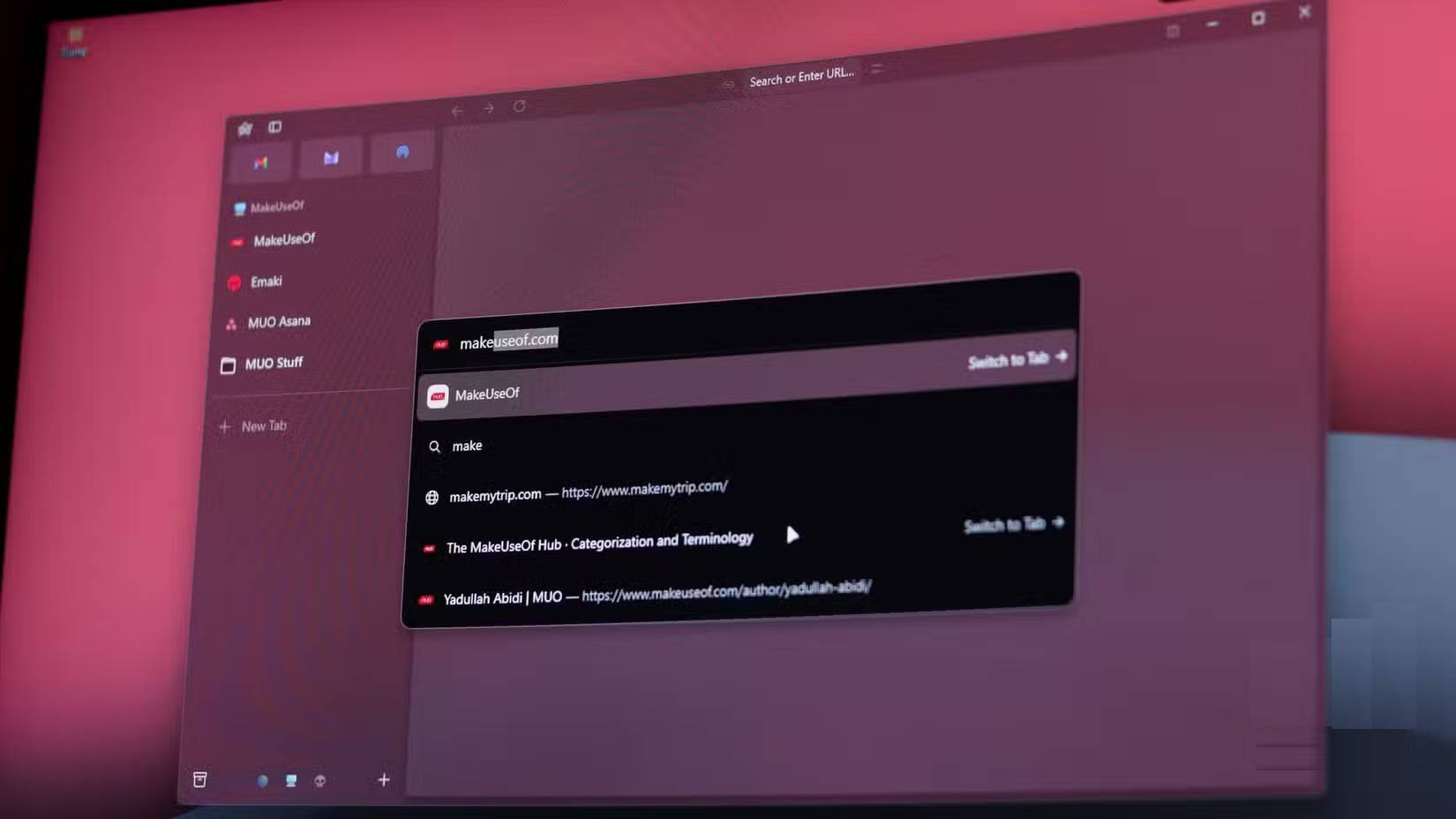 Trang tab mới trên trình duyệt Arc