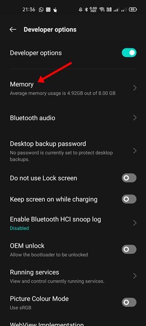 Kiểm tra bộ nhớ trên Android