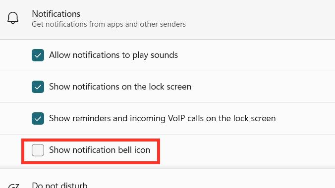 Chỉnh icon chuông thông báo trên máy tính