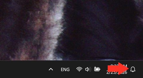 Hiện icon chuông thông báo trên máy tính