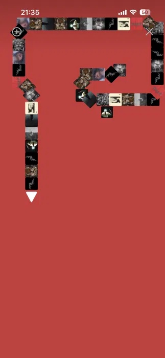 Game rắn săn mồi đang diễn ra trên ứng dụng Spotify.