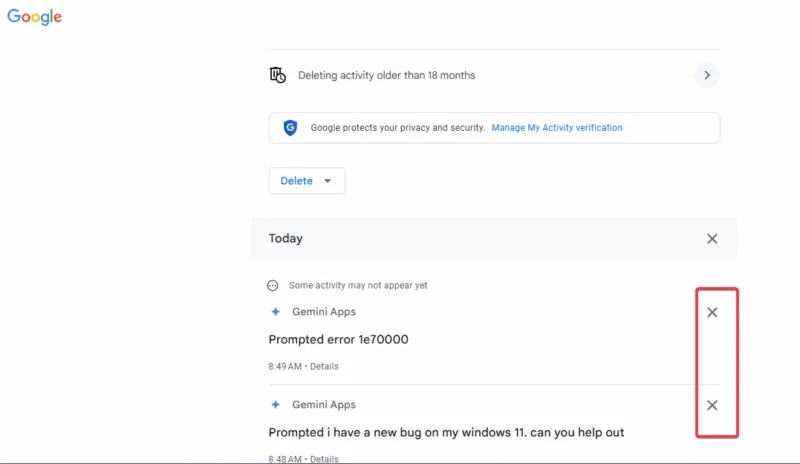 Xóa các cuộc trò chuyện cụ thể