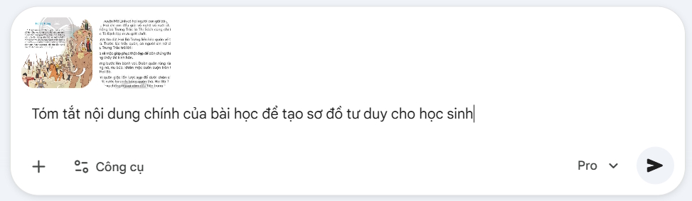 Lệnh tóm tắt nội dung từ ảnh chụp