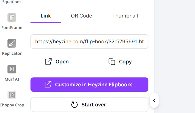 Sách lệch tạo trên Canva