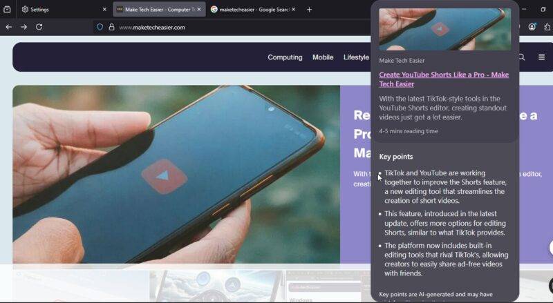 Sử dụng AI Link Previews