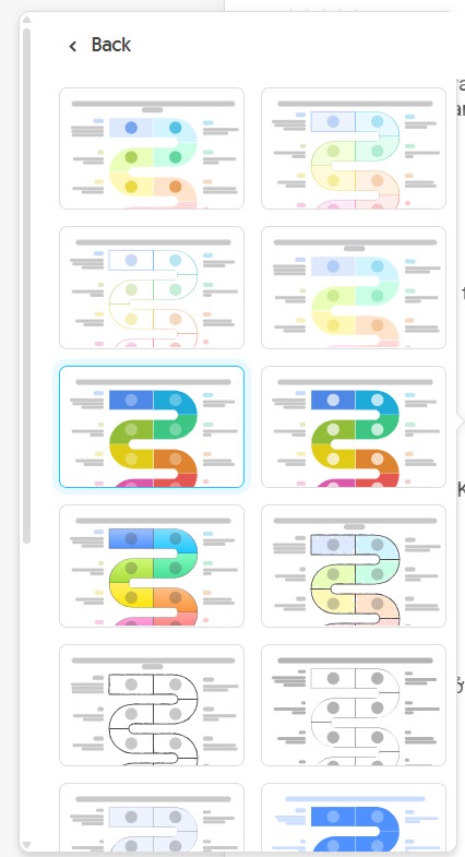 Chọn màu sắc cho sơ đồ tư duy trên Napkin AI