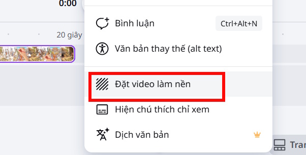 Chỉnh video trên Canva