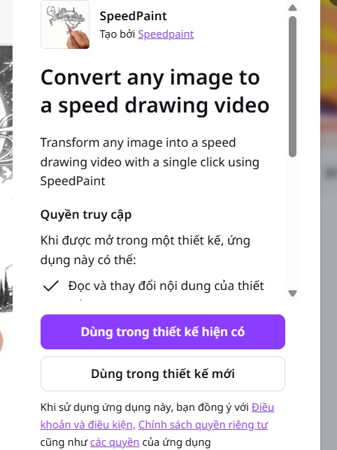 Dùng SpeedPaint trong thiết kế trên Canva 