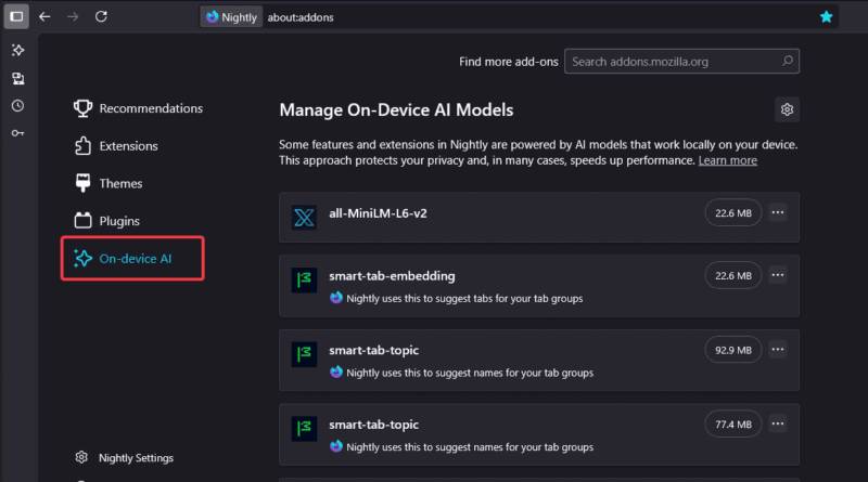 On-Device AI trong Firefox