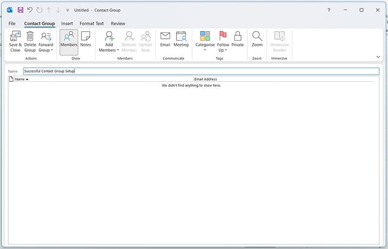 Tạo nhóm email trên Outlook