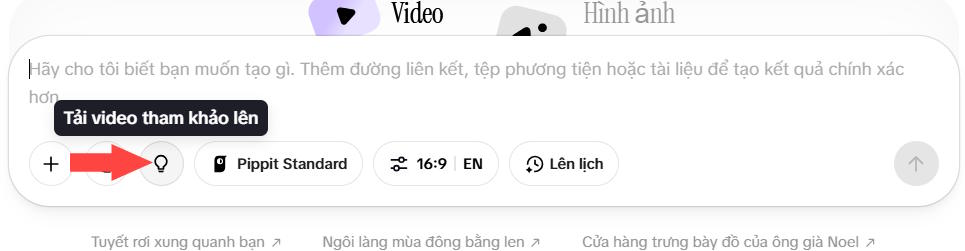 Tải video gốc lên Pippit