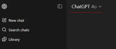 Chế độ xem mô hình cũ trong ChatGPT trên PC.