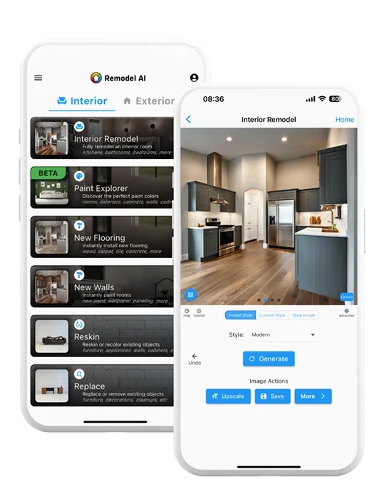 Ứng dụng AI cải tạo không gian nội thất Remodel AI