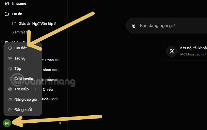cách xóa lịch sử trò chuyện grok