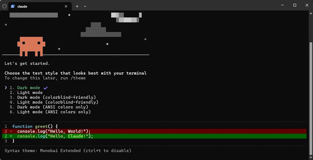 Chọn giao diện cho Claude Code