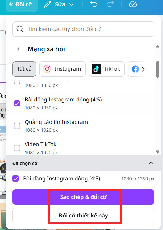 Chuyển slide thành bài đăng Instagram trên Canva AI