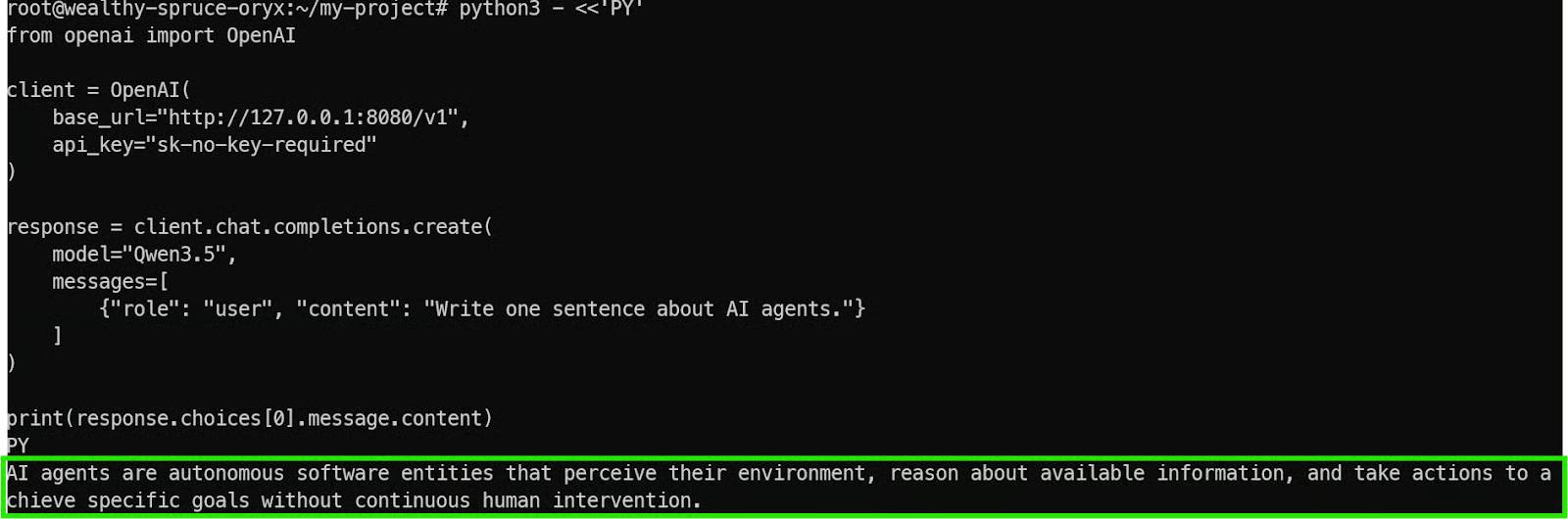 Tạo phản hồi bằng cách sử dụng OpenAI Python SDK