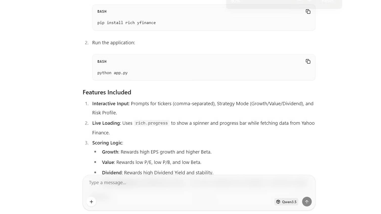 Xây dựng ứng dụng giao dịch trong giao diện web `llama.cpp` bằng Qwen 3.5
