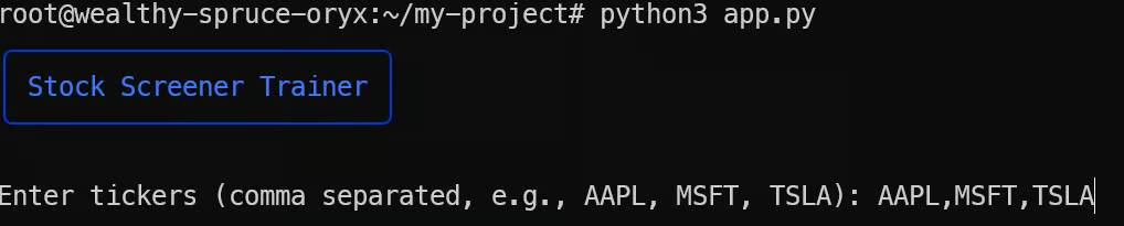 Kiểm tra ứng dụng được tạo ra bằng lệnh Python.