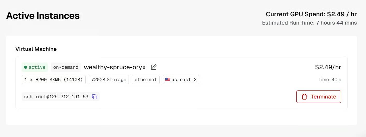Phiên bản GPU Hyperbolic đang chạy