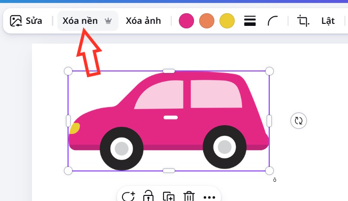 Xóa nền ảnh trên Canva